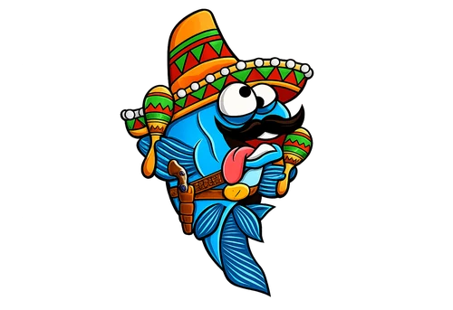 La Mojarra Loca mascot